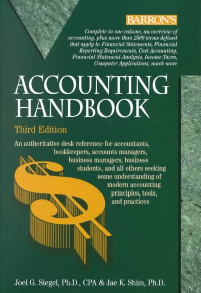 Accounting handbook / Joel G. Siegel, Jae K. Shim.